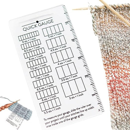 Quick Gauge Ruler, Gauge Ruler for Knitting and Crochet, Scarf Keychain by Unknown