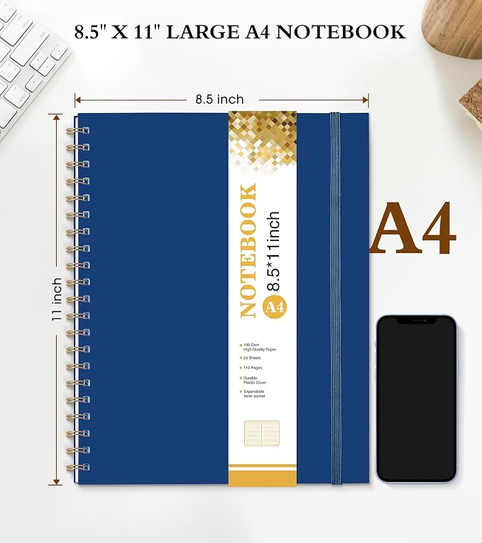 Spiral Notebook Journal 8.5” x 11”, A4 Large Notebooks - Image 2