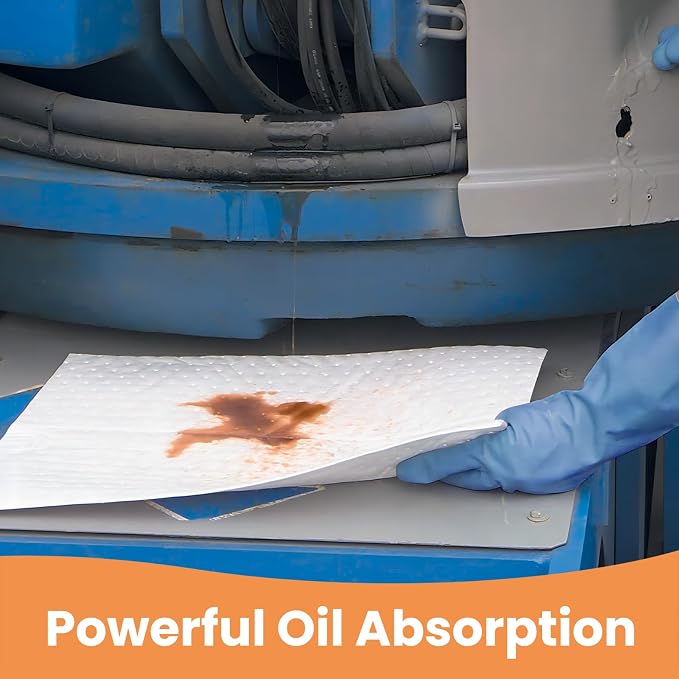 Smaafit Oil-Only Absorbent Pads 17.5" x 13.5" Heavyweight Oil Absorbing Mats - Image 4