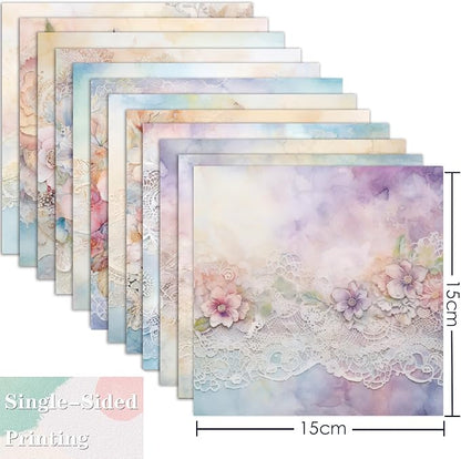 YASMEN 24 Sheets Scrapbook Paper Pads, 6X6 Single-Sided Cardstock Paper - Image 6