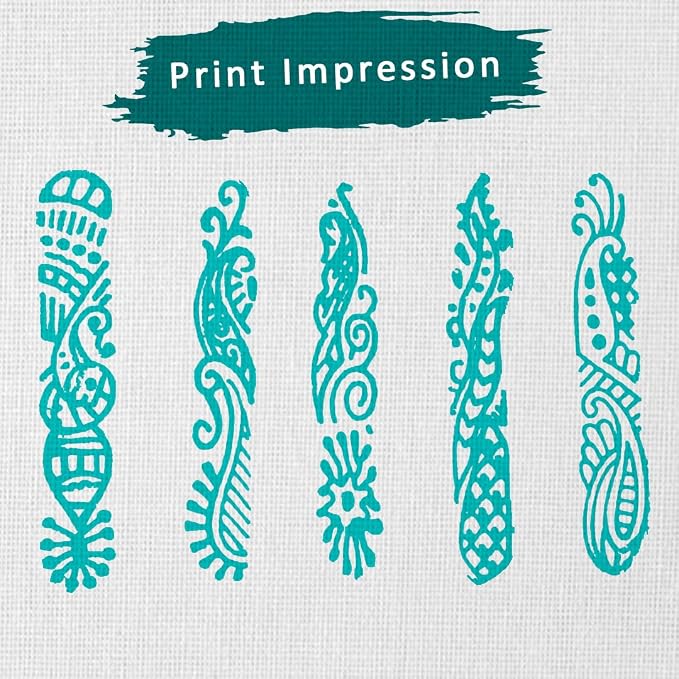 Hashcart Wooden Indian Traditional Design Printing Stamps/Blocks - Image 3