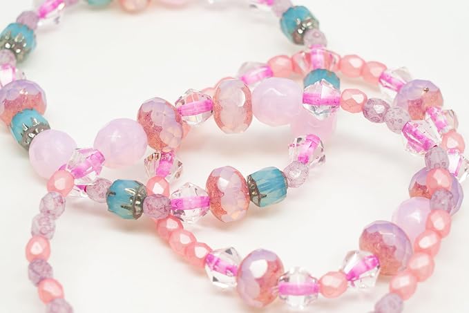 0.9 oz Mix of Faceted Fire Polished Czech Glass Beads 4-10mm, Cold Pink - Image 3