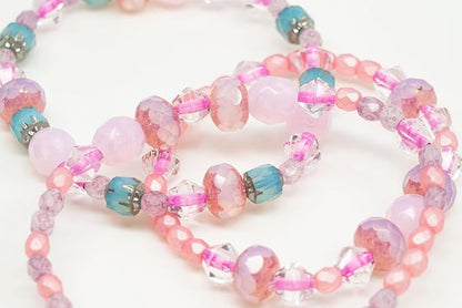 0.9 oz Mix of Faceted Fire Polished Czech Glass Beads 4-10mm, Cold Pink - Image 3
