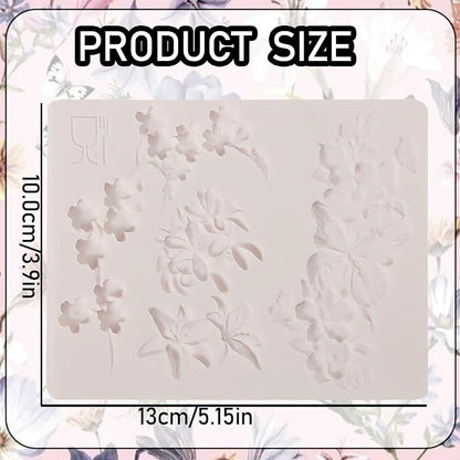 1 Pcs 3D Embossed Flower Fondant Mold, Exquisite Butterfly Lily Chocolate - Image 6