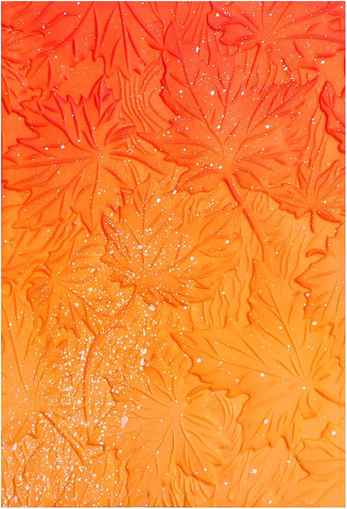 BAOFALI 3D Autumn Theme Plastic Embossing Folders Maple Leaf by BAOFALI