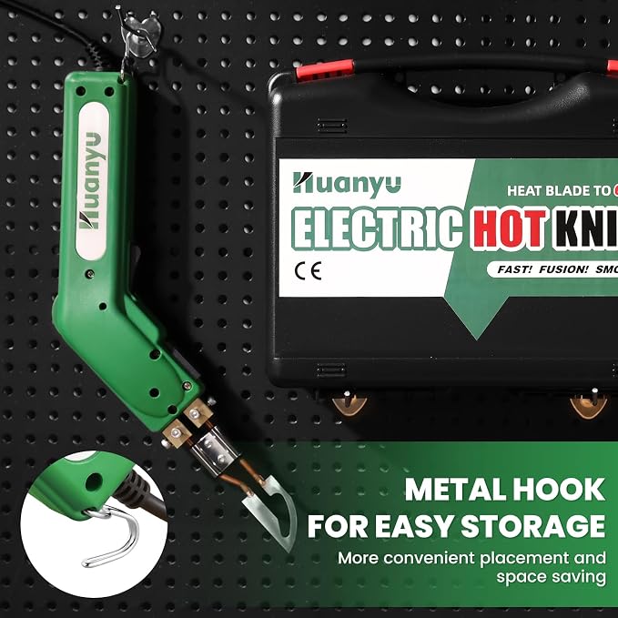 Huanyu Electric Hot Knife Rope Cutter Fabric Cutting Tool Kit 4 Blades Pro - Image 5