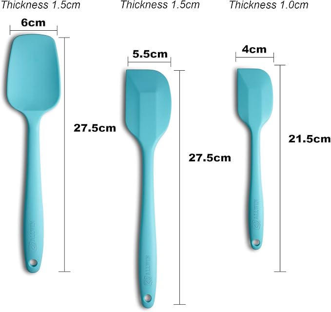 Silicone Spatula 3-piece Set, Ergonomic Handle High Heat-Resistant Spatulas - Image 2