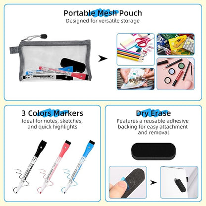 AGM Portable White Board Dry Erase Notebook, 8.4" x 6" Double Sided Folding - Image 7