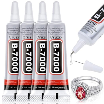 B-7000 Glue Clear for Rhinestone Crafts, Jewelry and Bead Adhesive B7000 Semi by Cruzix