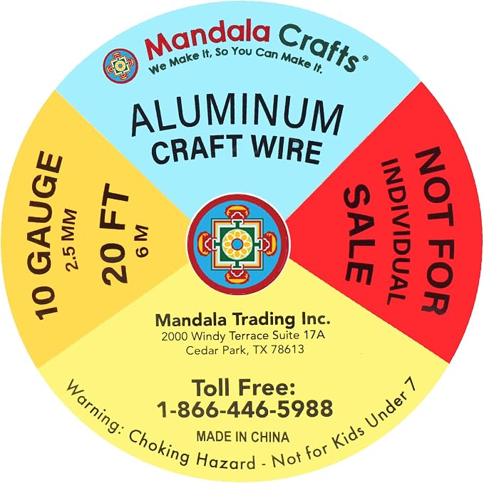 Mandala Crafts 10 Gauge Anodized Aluminum Craft Wire - Image 3