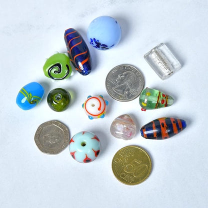 1 LB Bag of Assorted Glass Beads - Image 6