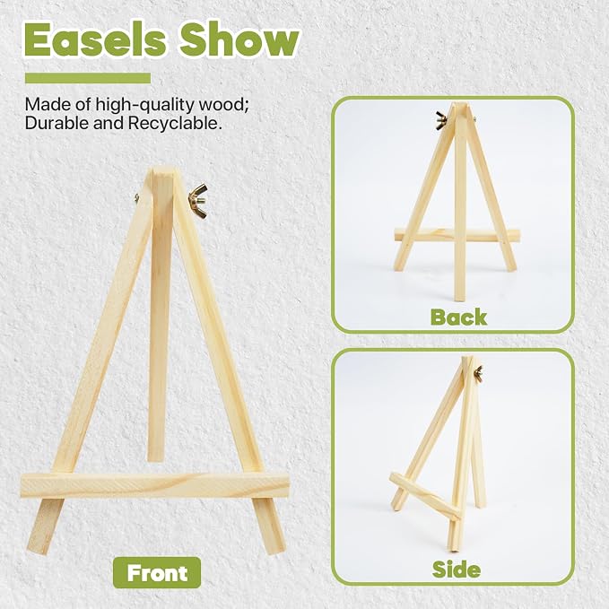 CONDA 12 Pack 9 Inch Wood Easels, Easel Stand - Image 4