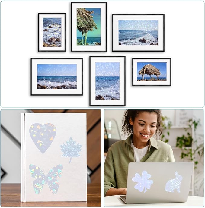 PATIKIL 11.7x8.3" Holographic Sticker Paper, 10Sheets A4 Polypropylene - Image 5