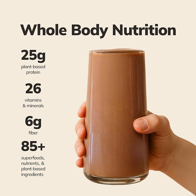 Ka’Chava Whole Body Meal Shake Chocolate 2 lb – Vegan Protein Powder - Image 2