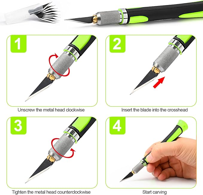 EHDIS Precision Hobby Knife Set Utility Craft Knife Kit - Image 7