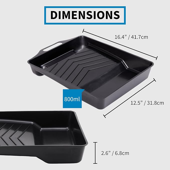 Precision Defined Paint Trays, Paint Roller Trays Liner, Plastic Paint Pan - Image 3