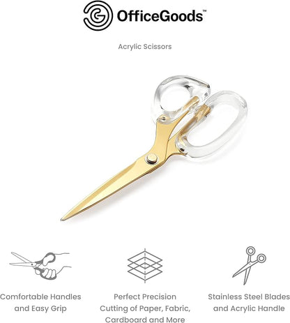 OfficeGoods 9” Stainless Steel Acrylic Scissors - Image 5