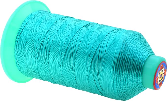 Mandala Crafts Bonded Nylon Thread Turquoise Heavy Duty Sewing Threads - Image 2