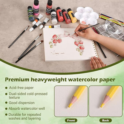 Watercolor Paper Pad 8" x11”, Spiral - Image 5