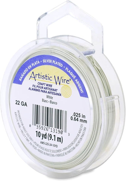 Artistic Wire, 22 Gauge Silver Plated Tarnish Resistant Colored Copper Craft by ArtisticWire