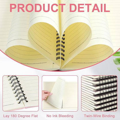 Yahenda 18 Pcs Spiral Notebook Bulk A5 Journal Lined 8.3'' x 5.5'' Writing - Image 2
