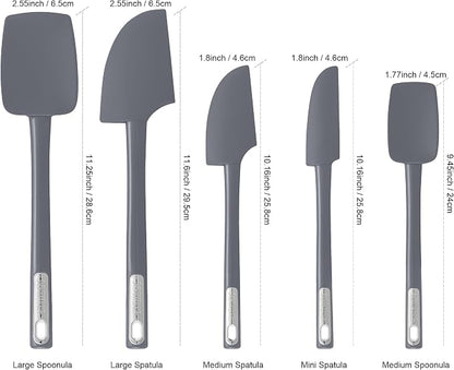 Premium Silicone Spatula Set, Flexible Heat Resistant Non-slip Handle Baking - Image 3