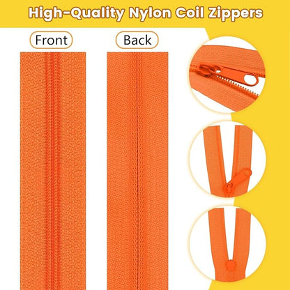DOITEM 14 Colors Zippers by Yard, 3 mm Zipper 39 Meter 43.5 Yard Nylon Endless - Image 4