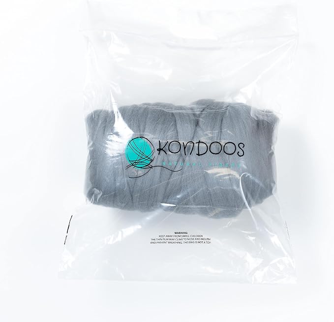 Kondoos Colored Natural Wool roving, 1 lb. Best Wool - Image 3