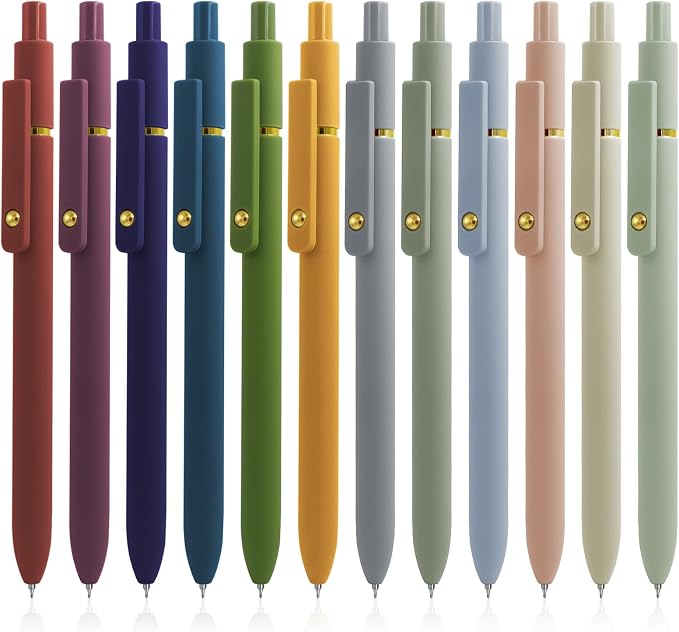Gel Pens, 0.5mm Fine Point Smooth Writing Pens, High-End Series Retractable Pens by UIXJODO