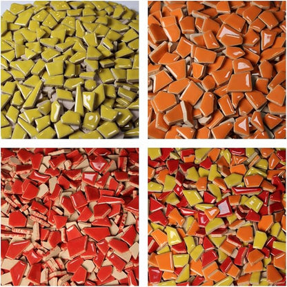 Ceramic Mosaic Tiles for Crafts & Art Projects 200 Grams Vibrant Colors Pieces - Image 5