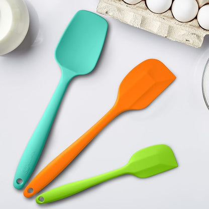 Silicone Spatula 3-piece Set, Ergonomic Handle High Heat-Resistant Spatulas - Image 4