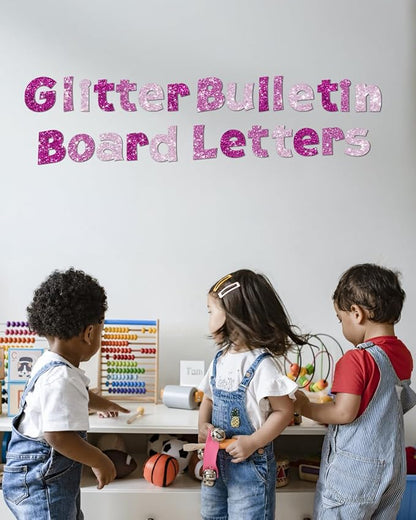 237 Pcs Glitter Bulletin Board Letters, Numbers and Punctuation, Poster Board - Image 4