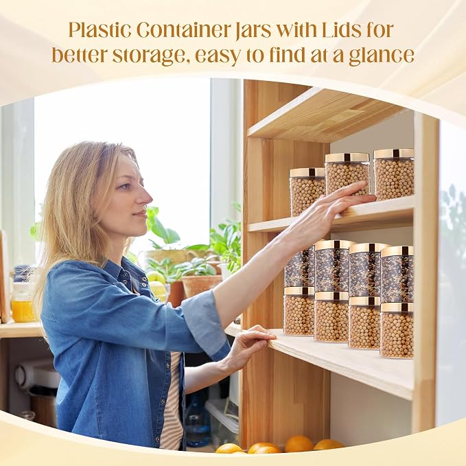 SATINIOR 12 Pack 16 oz Plastic Container Jars - Image 5