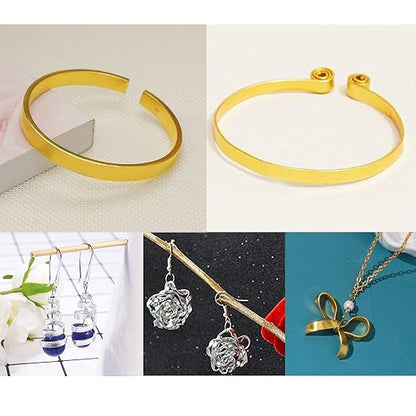 Cinvo 3 Rolls Flat Craft Wire Jewelry Wire Flexible Aluminum Wire Tarnish - Image 7