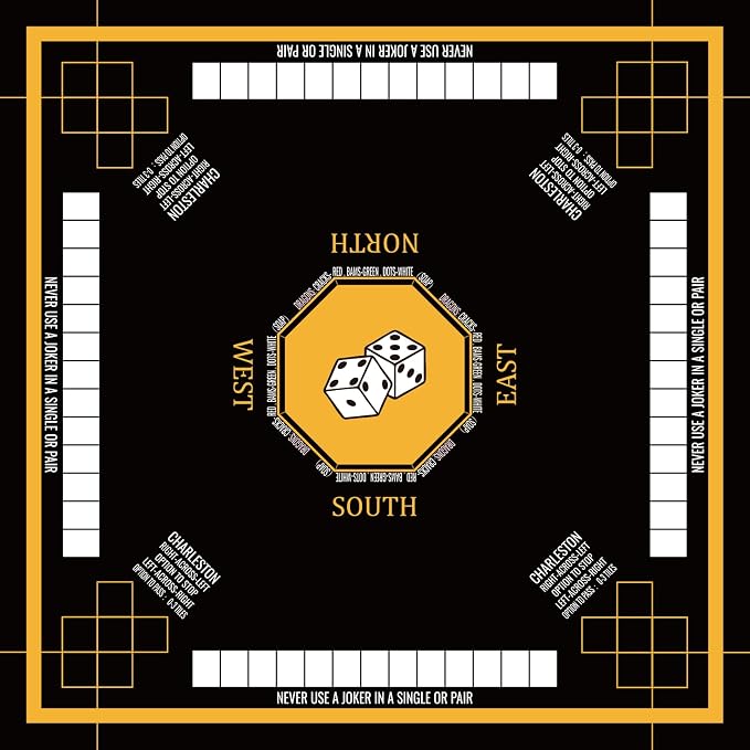 Mahjong Mat for Table 31.5''x31.5'', Non-Slip Mahjong Cloth Cover - Image 5