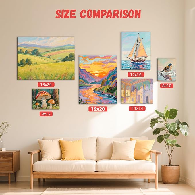 Simetufy 16 x 20 inch 5 Pack Canvas Panels Large Painting Canvas Boards - Image 8