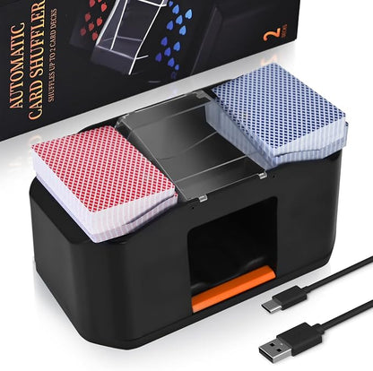 Nileole Quiet & Rechargeable 2 Decks Card Shuffler, Automatic 2000 mAh Quiet by NILEOLE