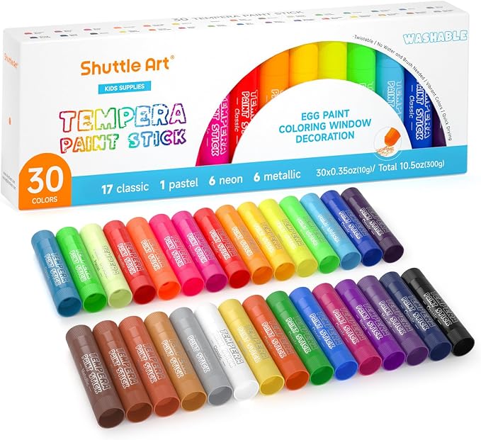 Shuttle Art Tempera Paint Sticks by ShuttleArt