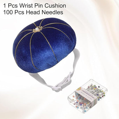 HARFINGTON Wrist Pin Cushion Wristband Sewing Pincushion Polyester Pin Holder - Image 3
