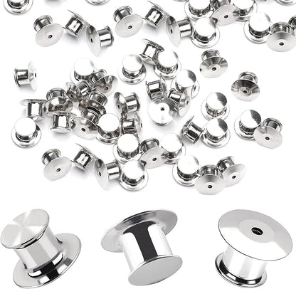 30 Pieces Metal Pin Backs Locking Pin Keepers Locking Clasp by DECYOOL
