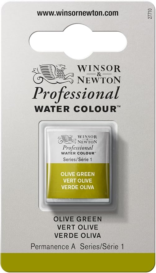 Winsor & Newton Professional Water Colour Paint, Half Pan, Olive Green by WinsorNewton