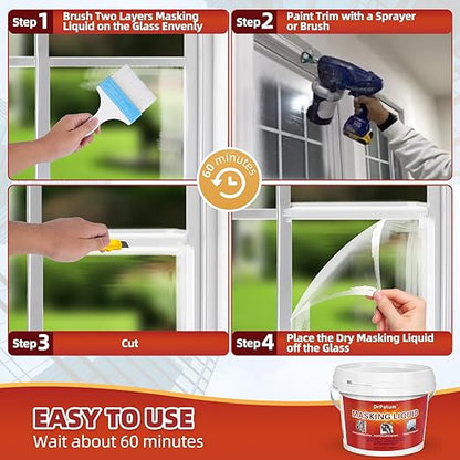 Masking Liquid Tape, Transparent Peelable Coating - Image 2
