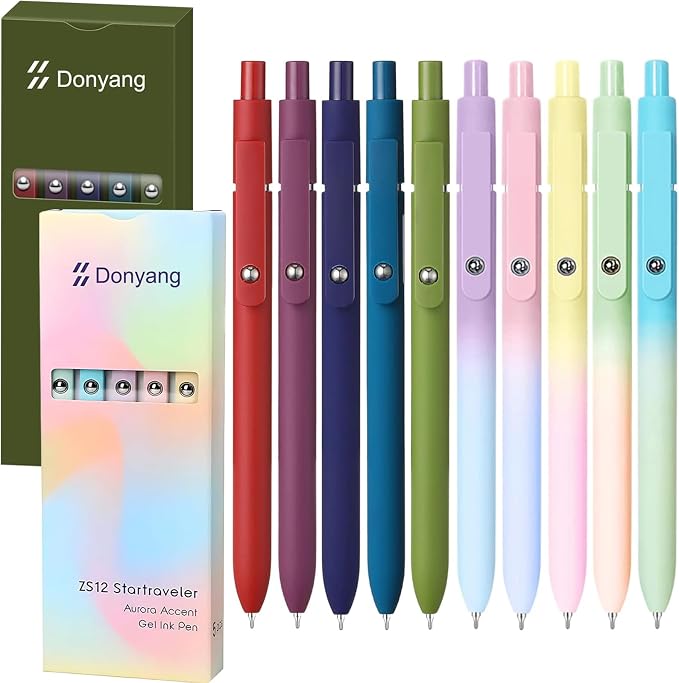 Gel Pens, Quick Dry Pens For Journaling, Teacher Work Desk Accessories Office by Donyang