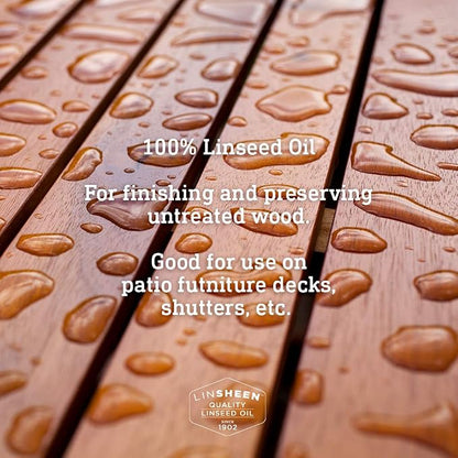 Raw Linseed Oil – Flaxseed Wood Treatment Conditioner to Rejuvenate, Restore - Image 4