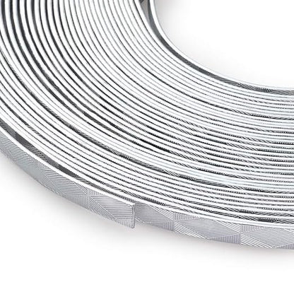 Fashewelry 32.8 Feet 5mm Aluminum Flat Artistic Wire Silver Bendable Metal - Image 2
