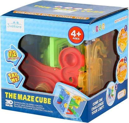 3 otters 3D Puzzle Maze Cube, 72 Obstacles Puzzle Cube Interactive Maze Game - Image 7