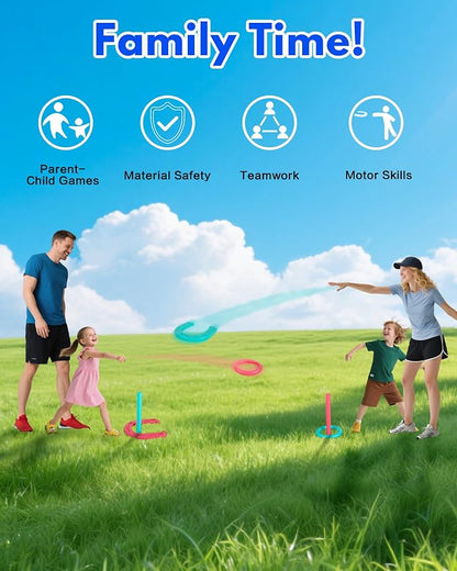 Giant Horseshoe Game Set for Adults and Family – 10" Oversized Lawn Toss Game - Image 4