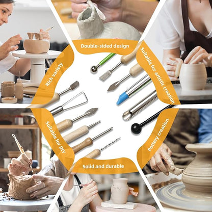 42 PCS Clay Tool, Clay Sculpting Tools Kit, Pottery Tools Can be Used - Image 4