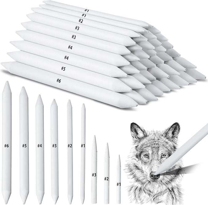 Fulmoon 288 Pcs Blending Stump and Tortillion Set Paper Art Blenders Blend by Fulmoon