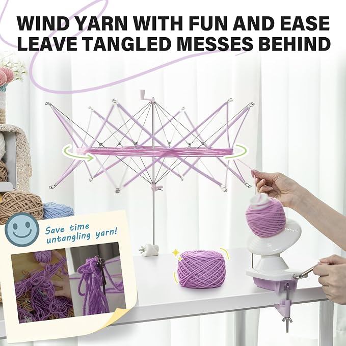 INMAKER Yarn Winder and Swift, Ball Winder and Swift Combo - Image 2